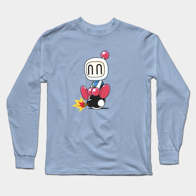 Bomberman / Dyna Blaster (Calm Like a Bomb) Long Sleeve T-Shirt by LeeRobson